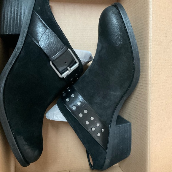 Sofft Adena Western Inspired Clog Black Suede NWT - Picture 5 of 8